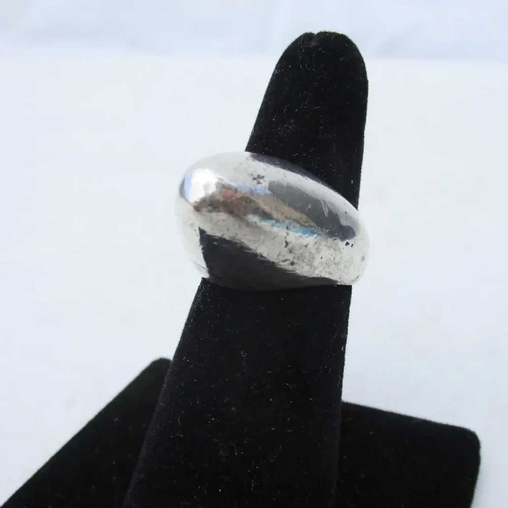 Mexican Silver Ring Dome Spike Ring - image 5