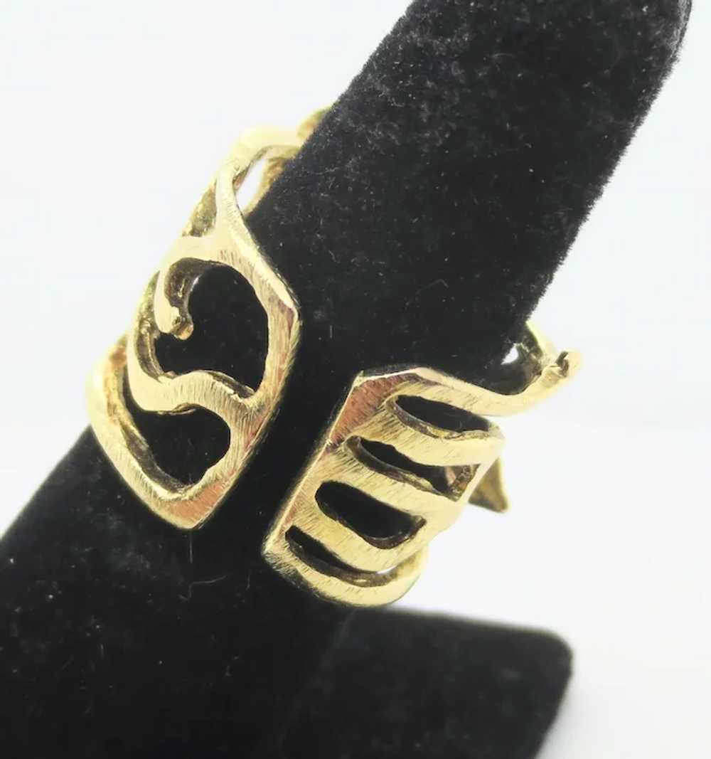 Gilt Metal Split Ring - image 4