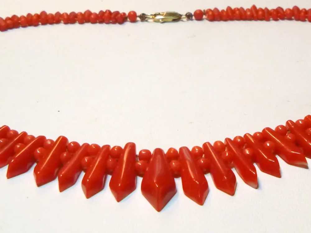 Antique Victorian Natural Oxblood Coral Necklace - image 11