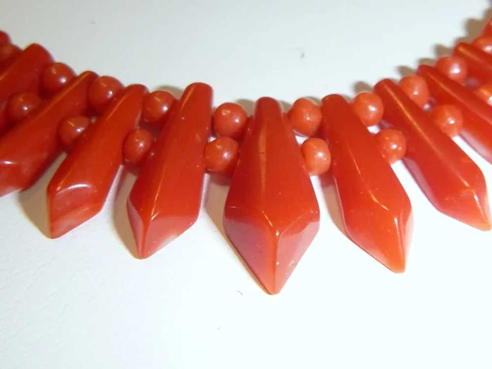 Antique Victorian Natural Oxblood Coral Necklace - image 5