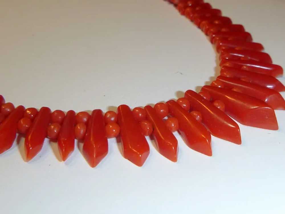 Antique Victorian Natural Oxblood Coral Necklace - image 6