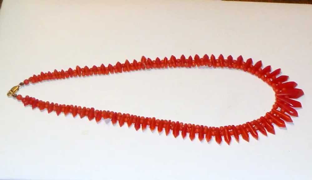 Antique Victorian Natural Oxblood Coral Necklace - image 8