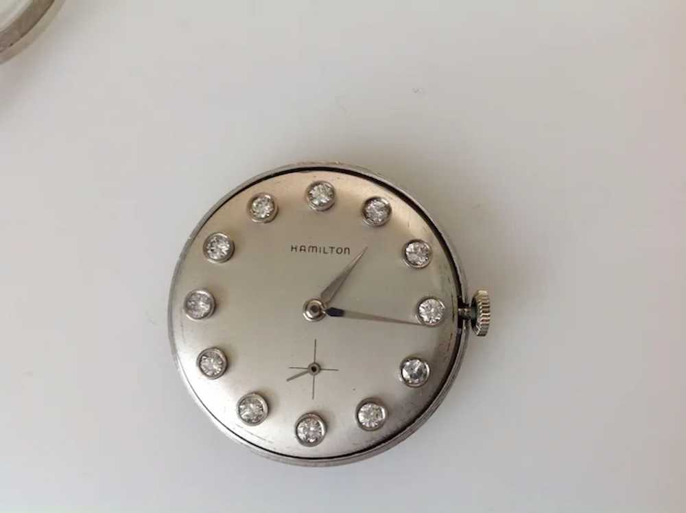 Hamilton Diamond Dial 14K White Gold Wrist  Watch - image 5