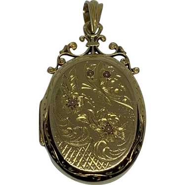 Antique French 18 K gold Seed Pearl Locket