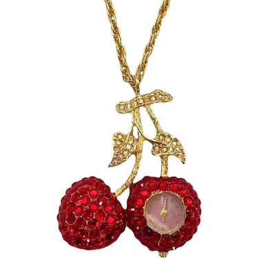 Suzanne Bjontegard Cherry Watch Pendant Necklace