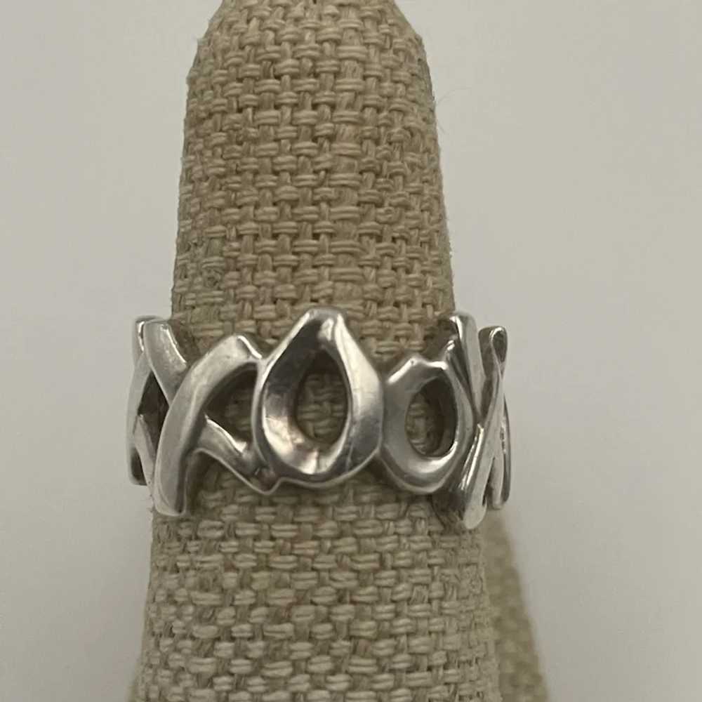 Tiffany & Co. Paloma Picasso Sterling XO Band Ring - image 2