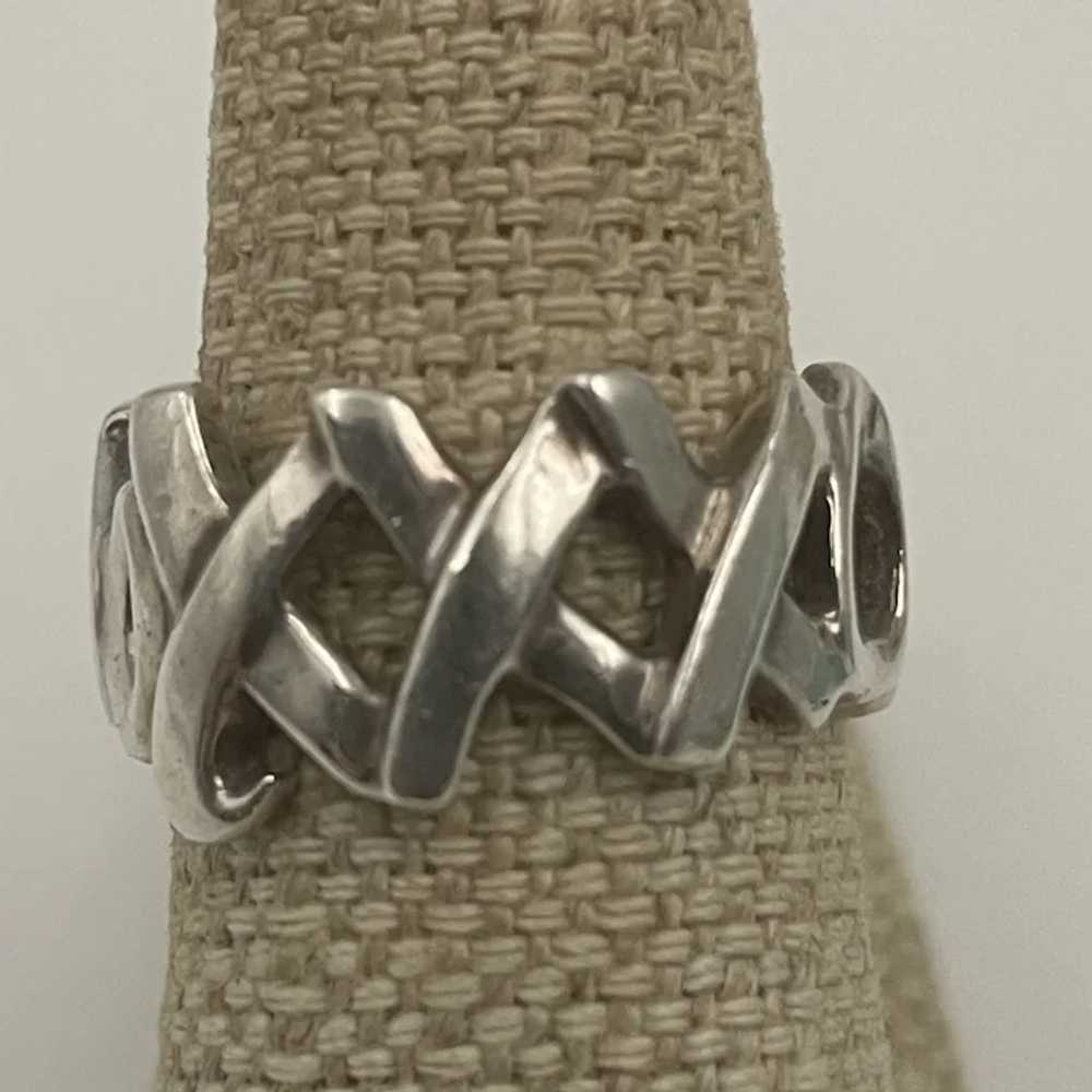 Tiffany & Co. Paloma Picasso Sterling XO Band Ring - image 5