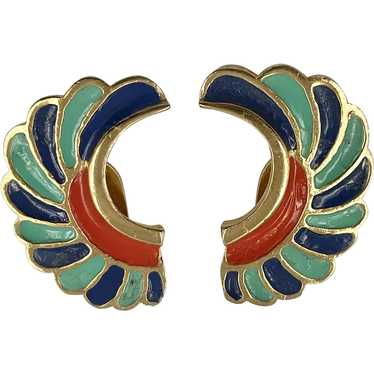 Hattie Carnegie Egyptian Revival Earrings