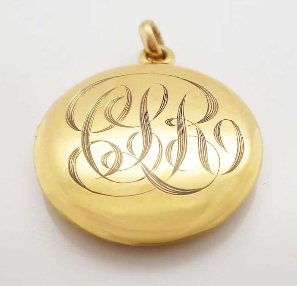 1890 Victorian 14 Karat Yellow Gold Monogrammed L… - image 8