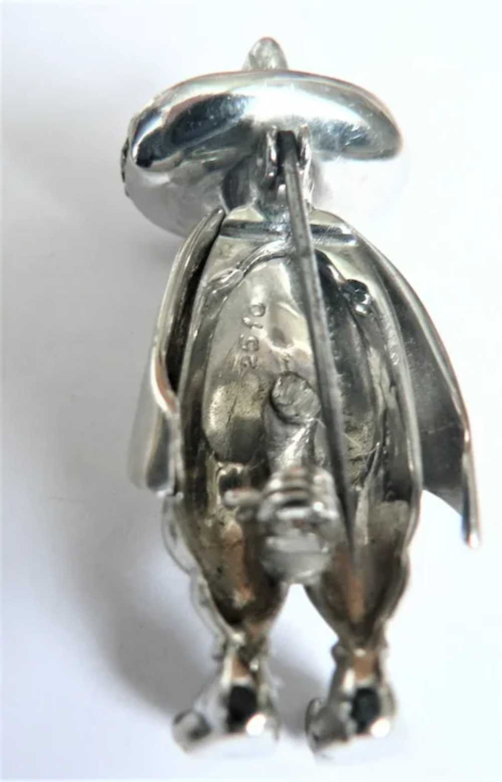Vintage Mexican Sterling Silver Figural Brooch Se… - image 2