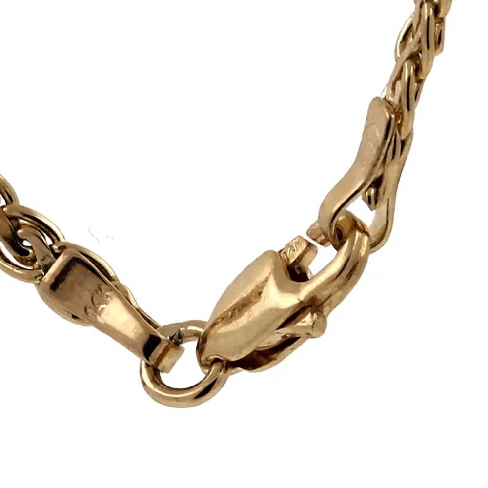 18K Yellow Gold Ball Bead Chain Necklace Diamond … - image 11