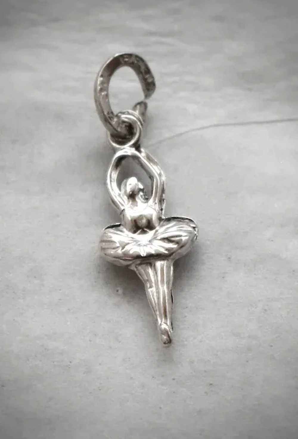 Beau Sterling Double Sided Ballerina Dancer Charm - image 3