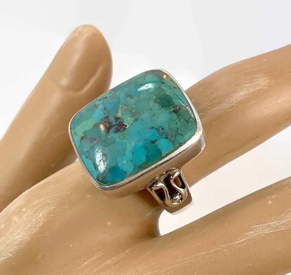Turquoise Ring, Sterling Silver, Vintage Ring, Th… - image 2
