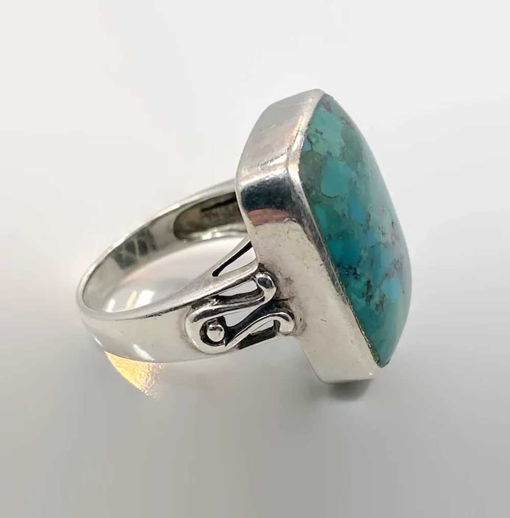 Turquoise Ring, Sterling Silver, Vintage Ring, Th… - image 3