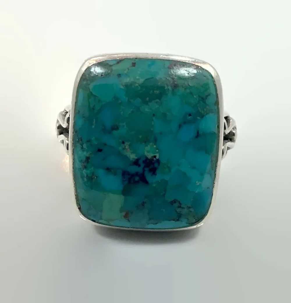 Turquoise Ring, Sterling Silver, Vintage Ring, Th… - image 4