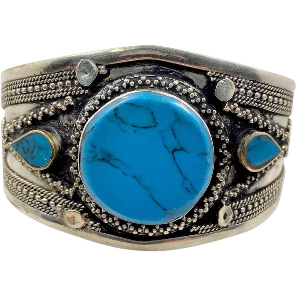 Boho Bracelet, Kuchi Cuff, Afghan Jewelry, Compos… - image 1
