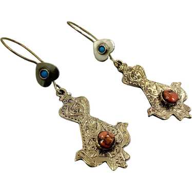 Bird Earrings, Afghan Earrings, Vintage Earrings,… - image 1