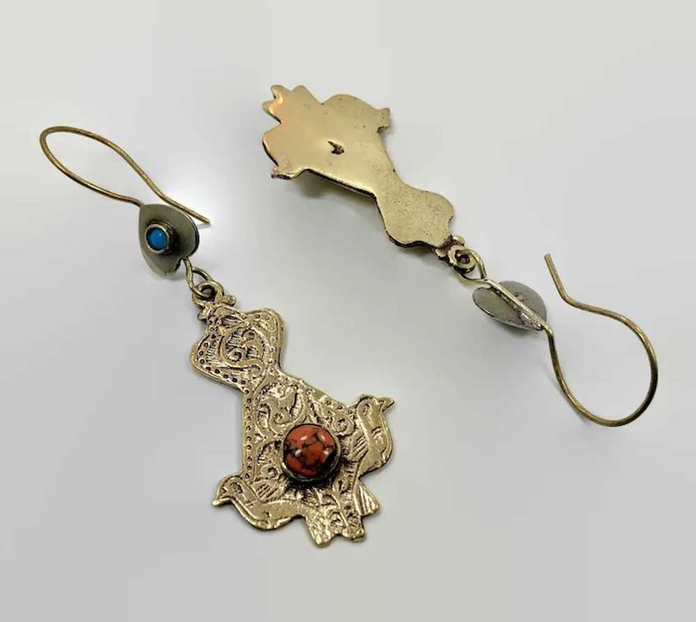 Bird Earrings, Afghan Earrings, Vintage Earrings,… - image 3