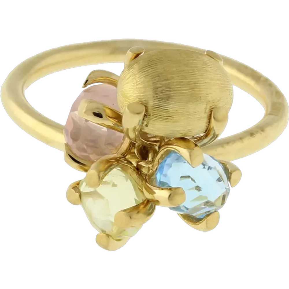 Nanis Bonbon Multi-Gemstone Ring 18K Yellow Gold … - image 1