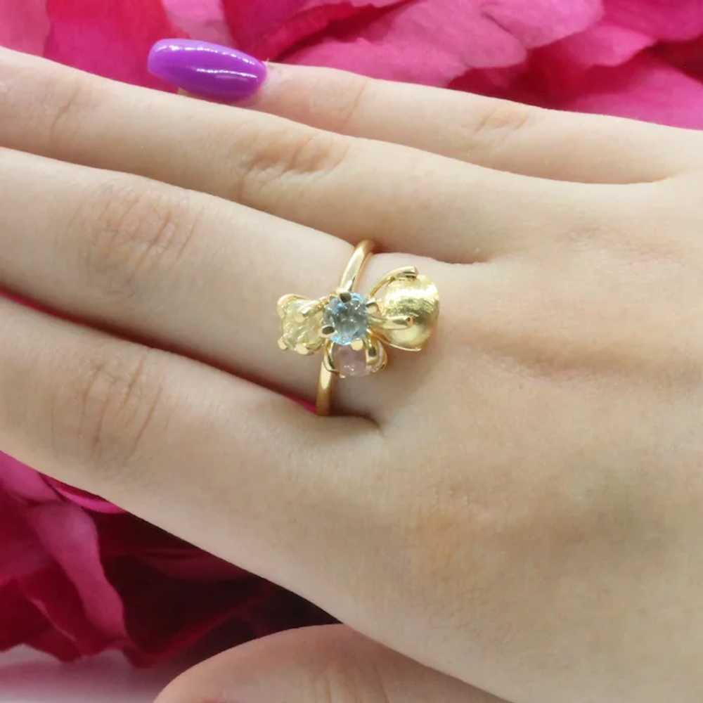 Nanis Bonbon Multi-Gemstone Ring 18K Yellow Gold … - image 2