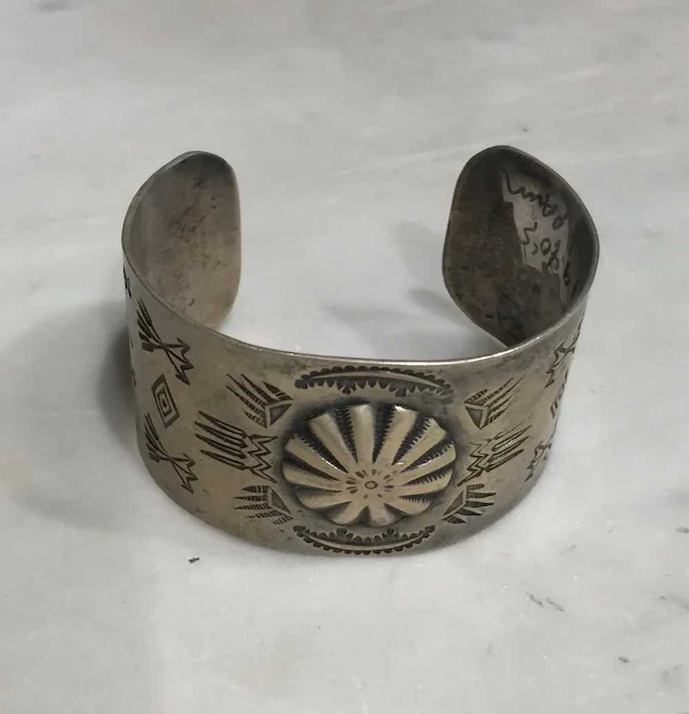 1940's Silver Cuff Bracelet - image 2