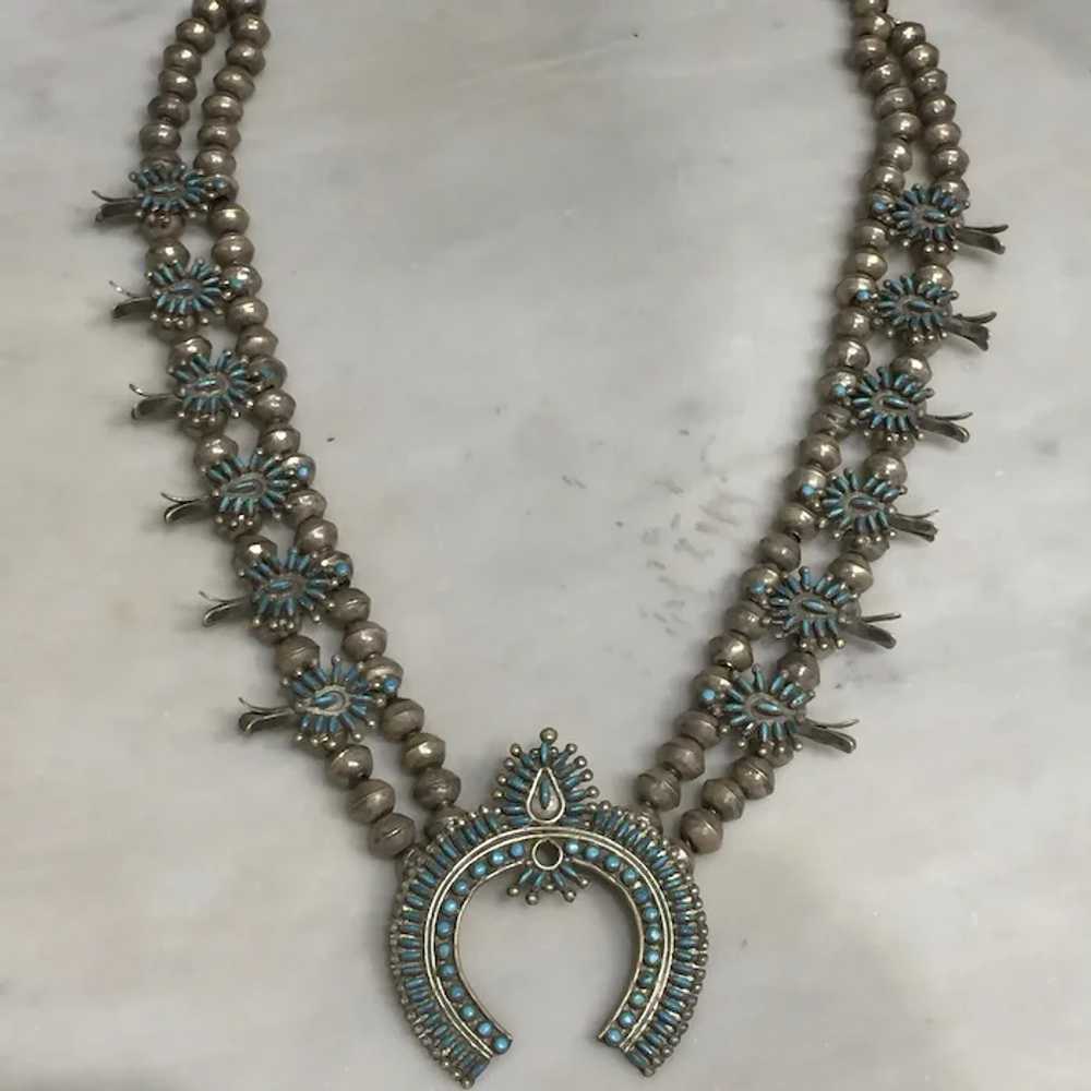 1960's Vintage Squash Blossom Necklace - Gem