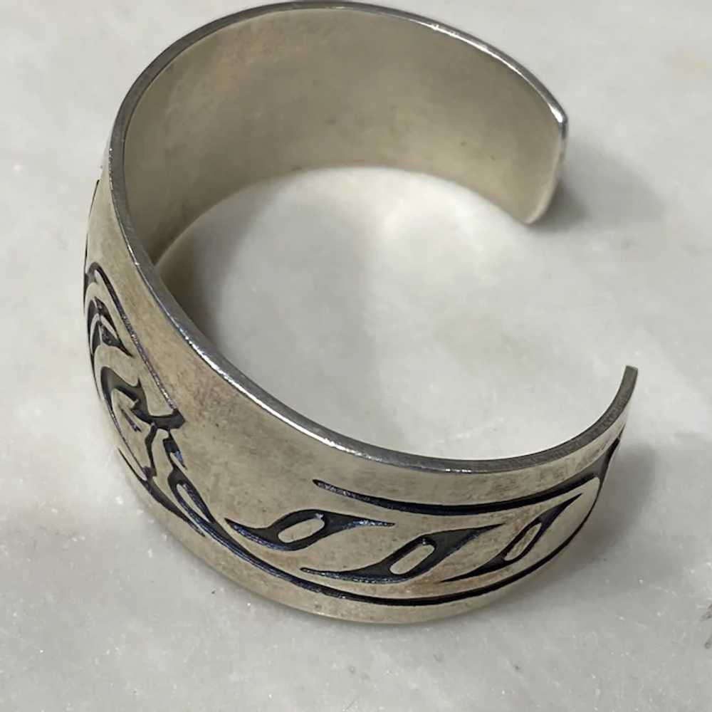 Hopi Style Bracelet with Wolf Design - image 3