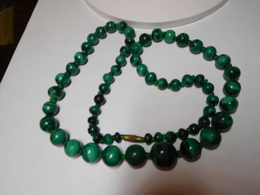 24-inch Malachite 4.5 mm -15.0 mm Bead Strand Nec… - image 5