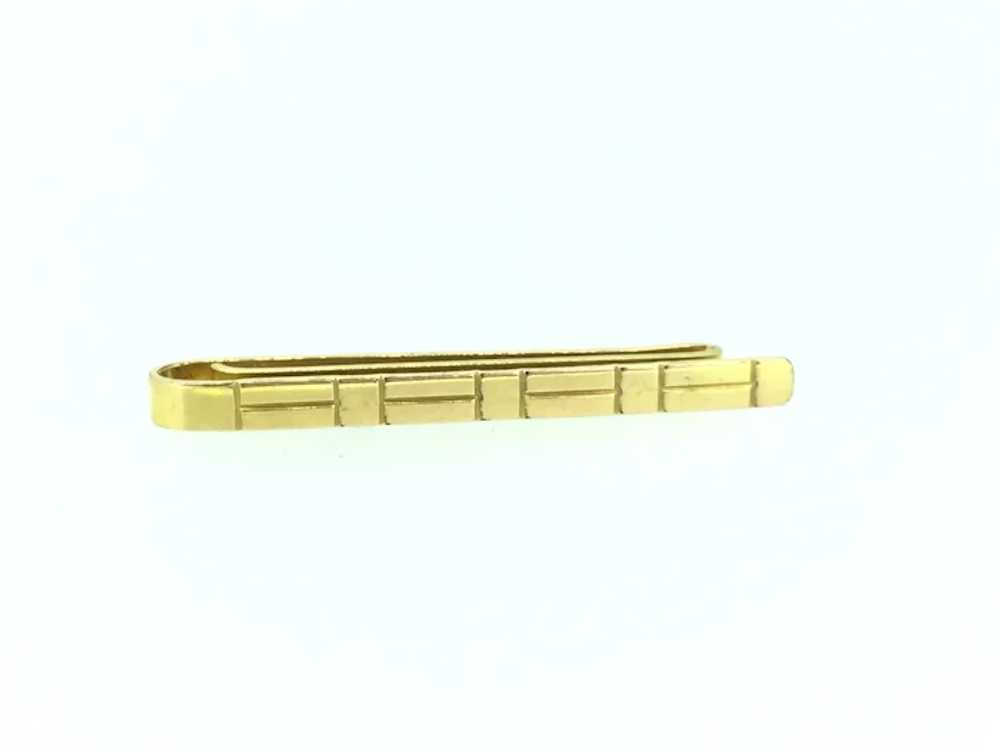 Vintage French Fix Tie Clip Geometrical Patterns … - image 3