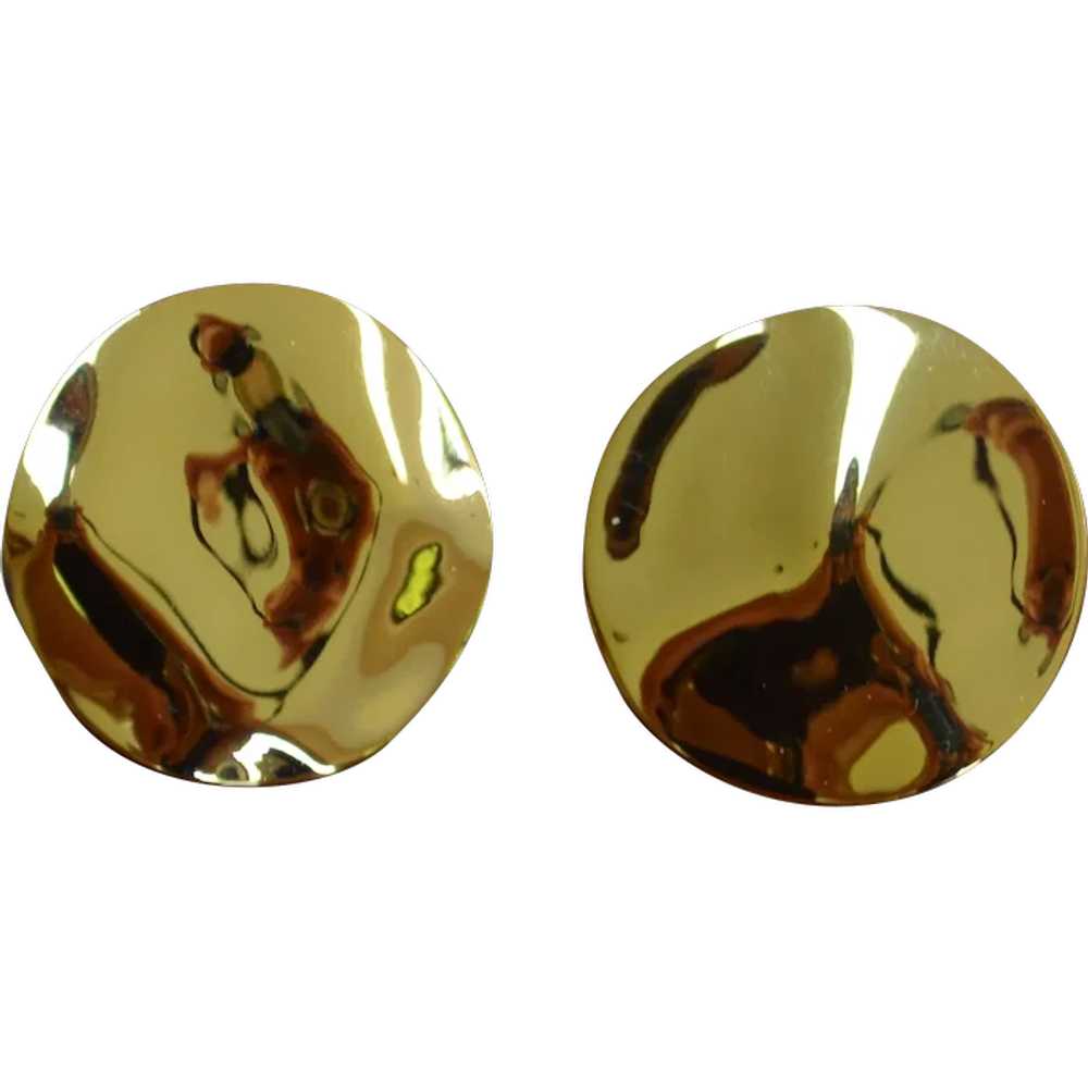 MONET Undulating Disc Earrings - image 1