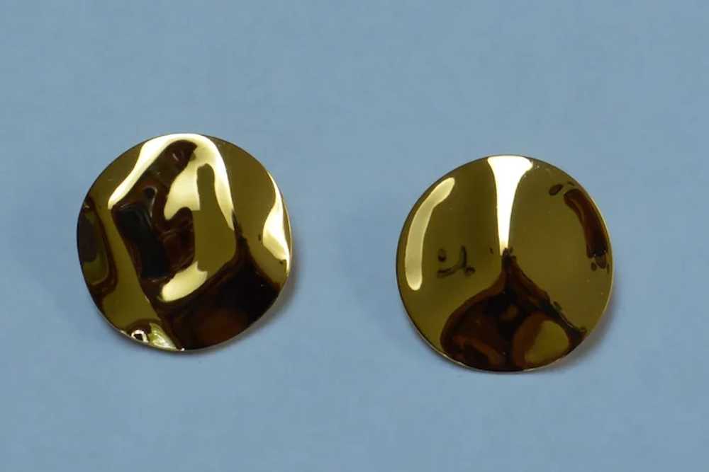 MONET Undulating Disc Earrings - image 2