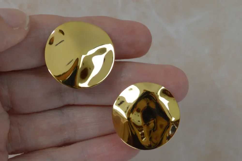 MONET Undulating Disc Earrings - image 3