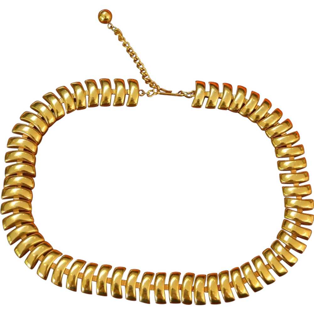 NAPIER Curved Link Necklace - image 1