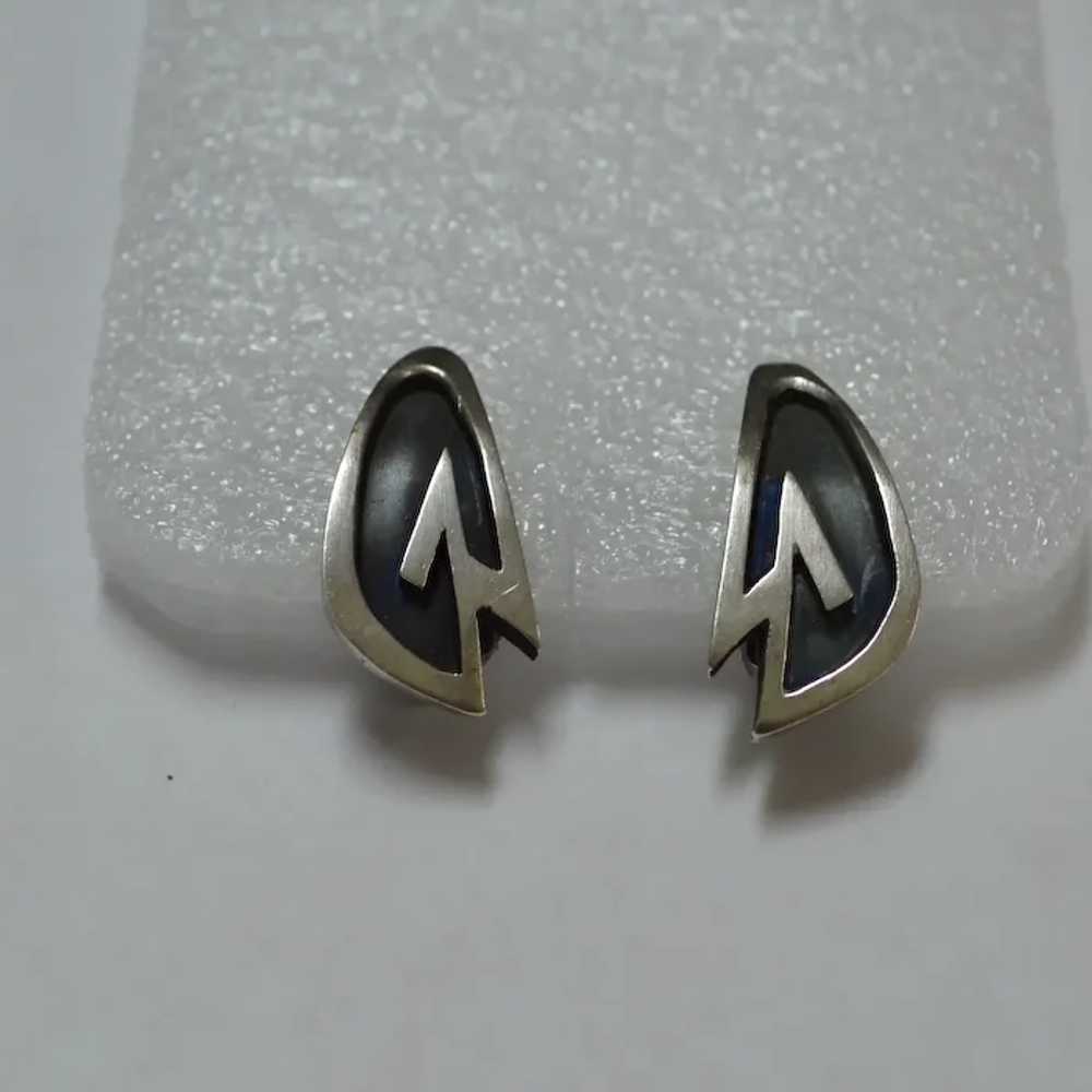 LEWITTES Mid-Century Modern Sterling Earrings - image 2