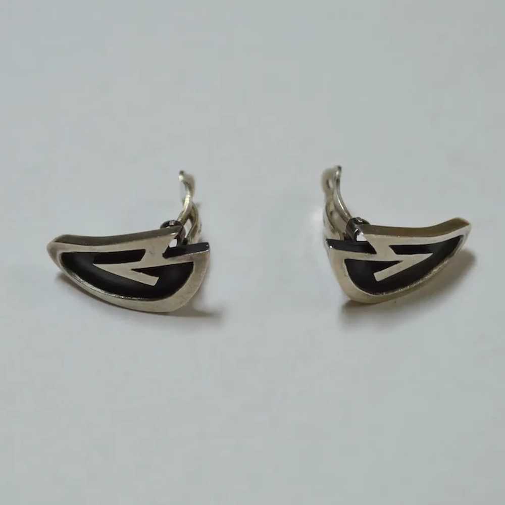 LEWITTES Mid-Century Modern Sterling Earrings - image 3