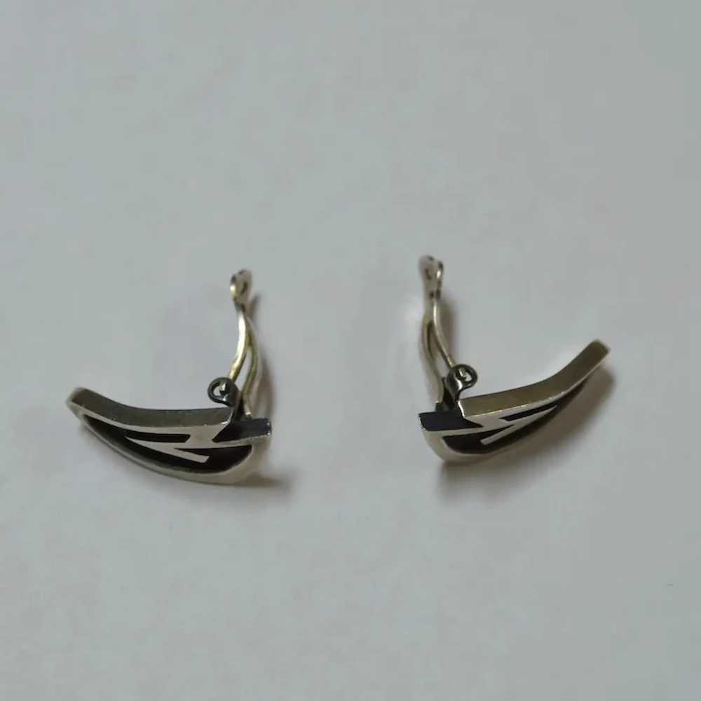 LEWITTES Mid-Century Modern Sterling Earrings - image 4