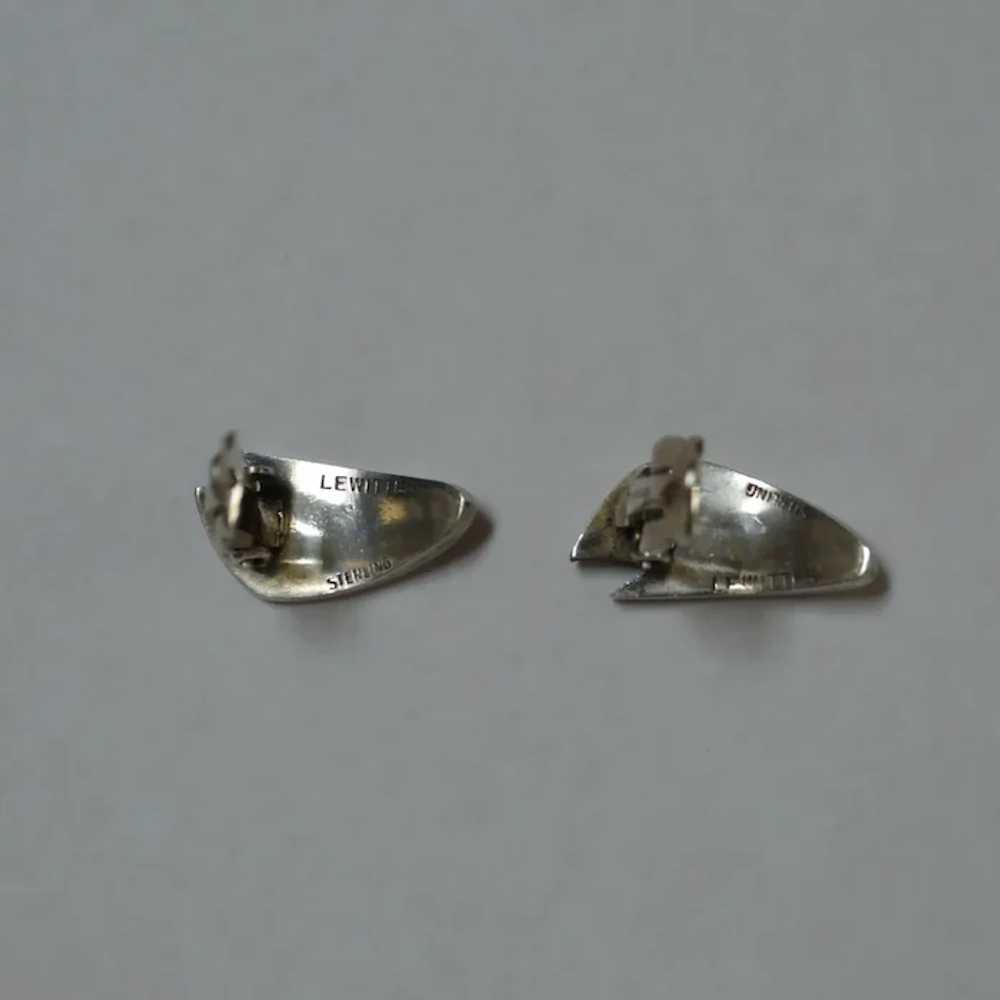 LEWITTES Mid-Century Modern Sterling Earrings - image 5