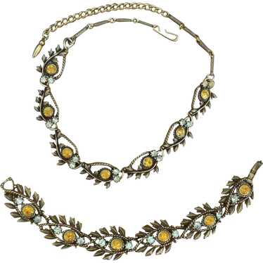 CORO Vintage Necklace and Bracelet Set - image 1