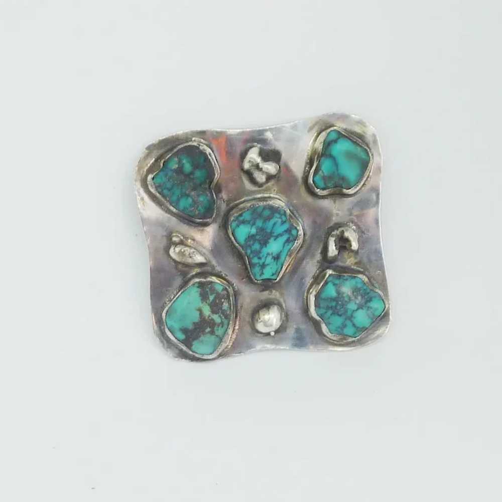 Natural Tumbled Turquoise Stone Sterling Silver P… - image 7