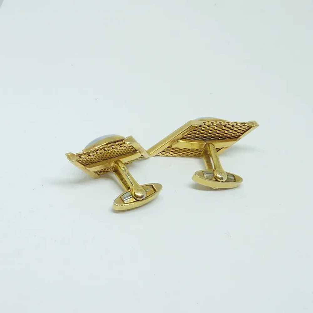 Germany DRP Gold Tone Glass Stone Cufflinks Cuff … - image 5