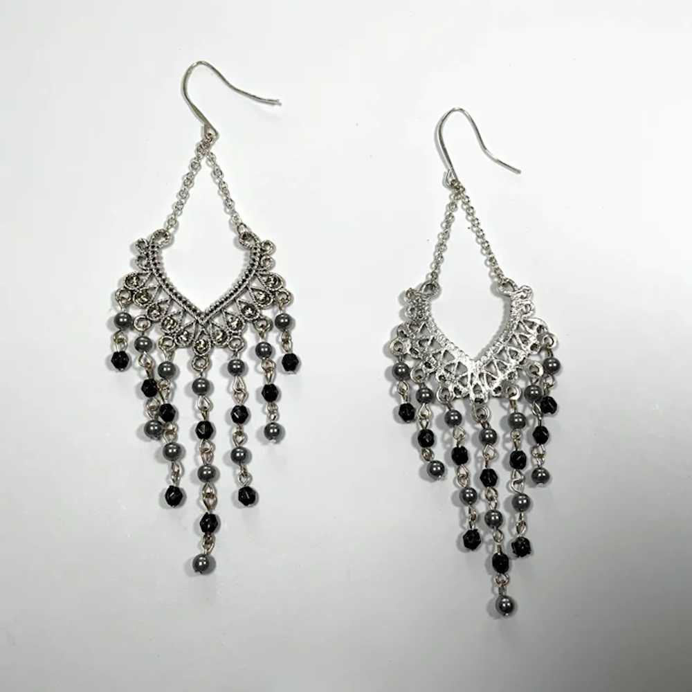 Beautiful Dangling Chandelier Earrings with Cryst… - image 5