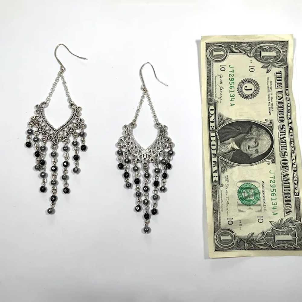 Beautiful Dangling Chandelier Earrings with Cryst… - image 6