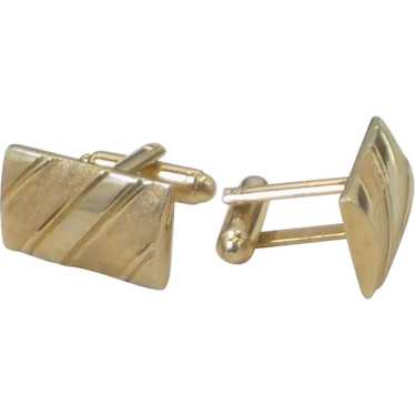 Swank Gold Tone Rectangular Cufflinks Cufflinks