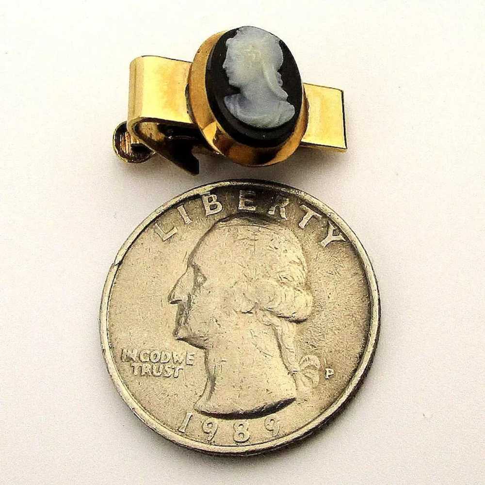 Victorian Style 14K Gold Tie Clasp w/ Hardstone C… - image 5