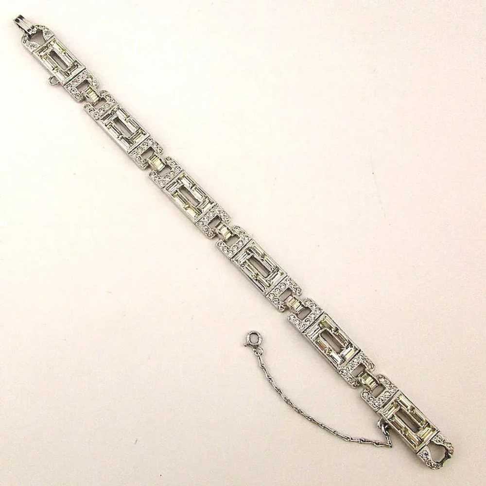 Art Deco Engel Brothers Rhinestone Bracelet 1930s - image 2