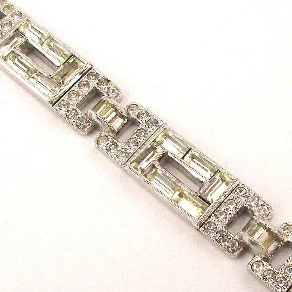 Art Deco Engel Brothers Rhinestone Bracelet 1930s - image 3