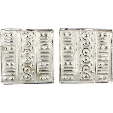 Modernist GIVENCHY Paris New York Clip Earrings Si