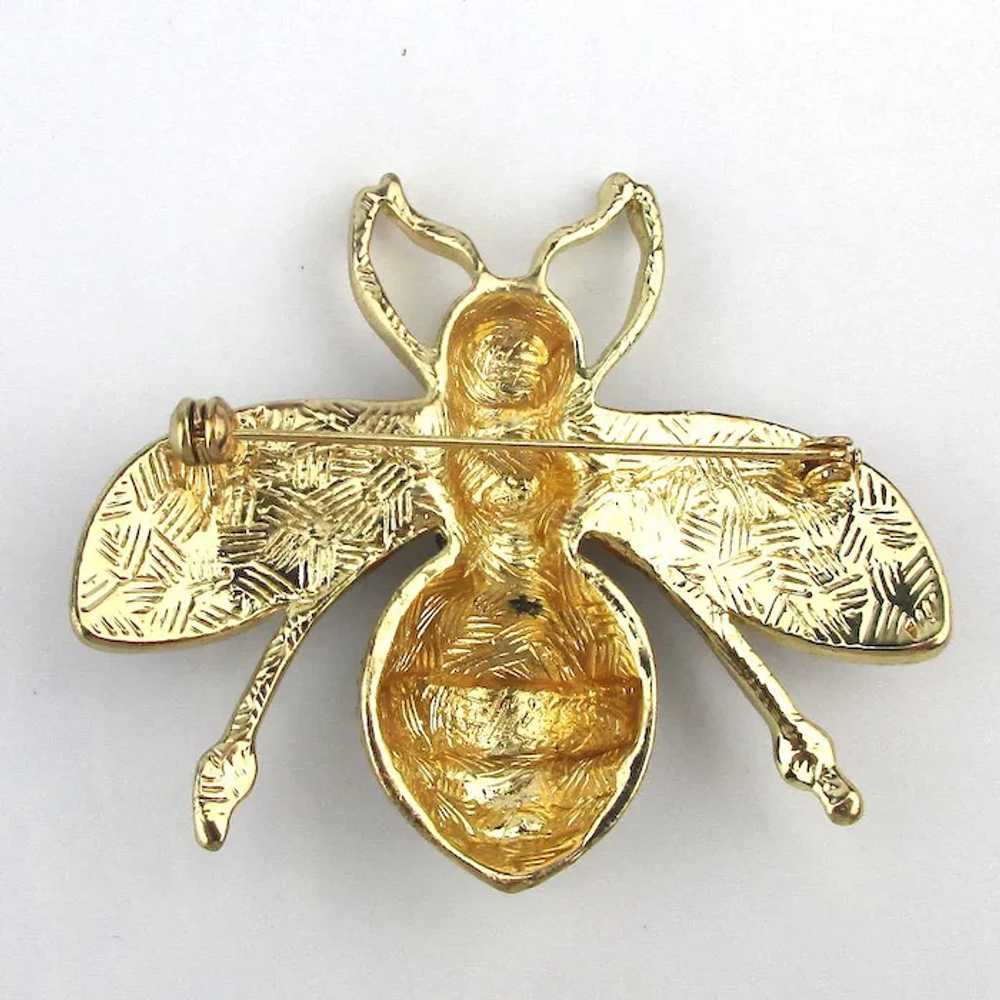 Fancy Rhinestone Enamel Bug Insect Pin Brooch - image 3