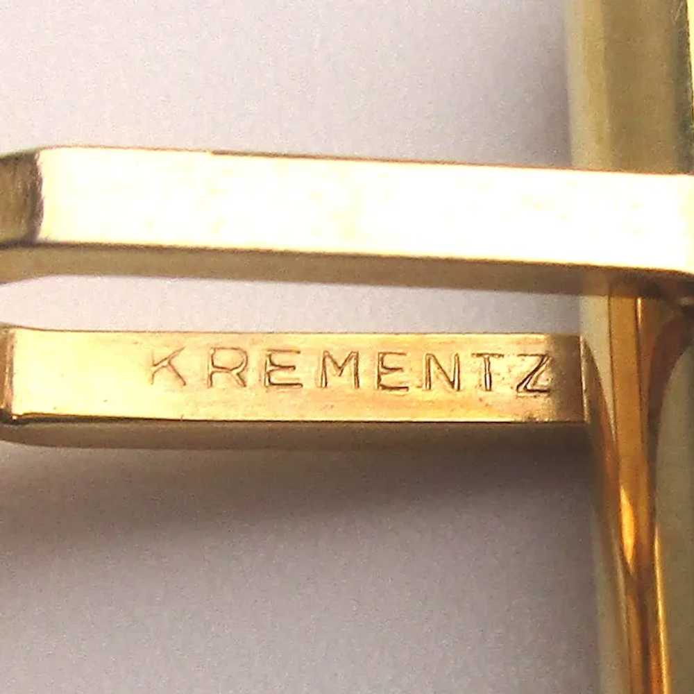 Vintage KREMENTZ Gold-Filled Ribbed Cufflinks - image 7