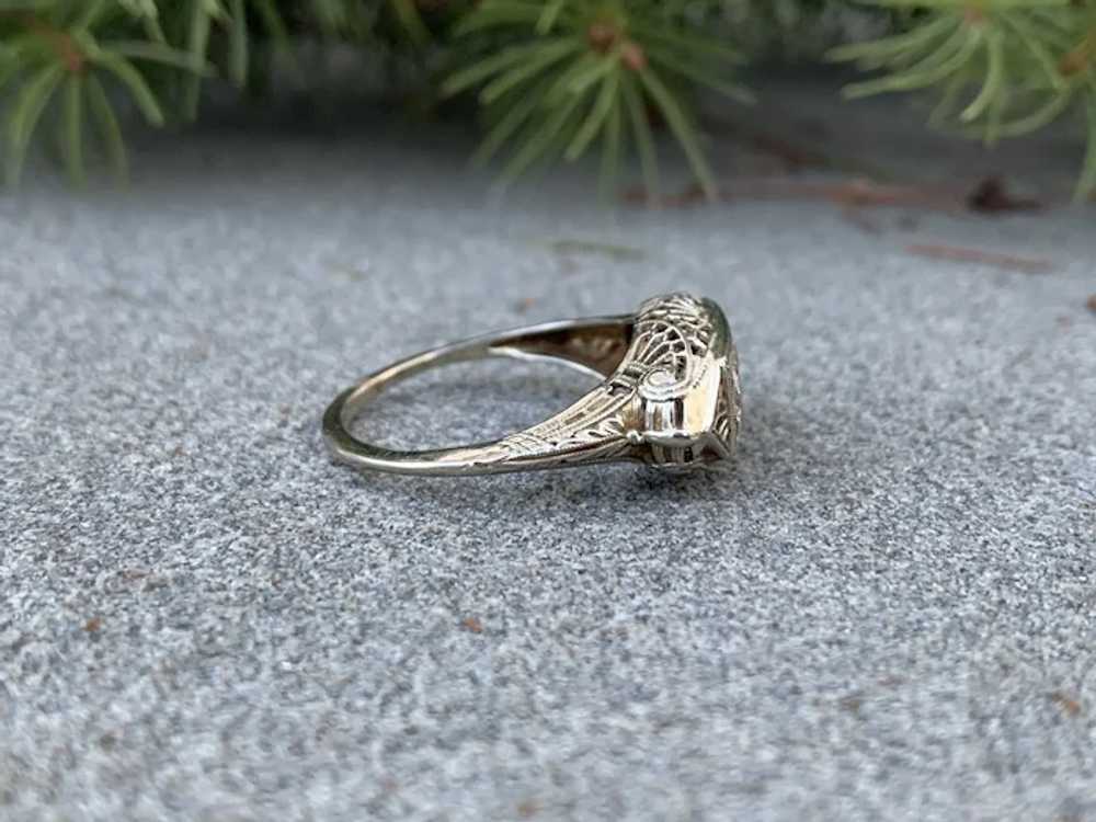 Art Deco 2 Stone Diamond Ring - image 5
